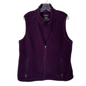 L.L.Bean Women Plus Sz.1X Purple Fleece Vest